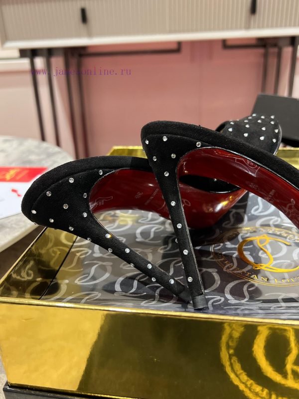 ∙ Loose diamond slippers ∙ ꫛꫀ w ︎ ️The Me Dolly Plum Strass high-heeled mule shoes are the p0tx1m5zv - Image 8