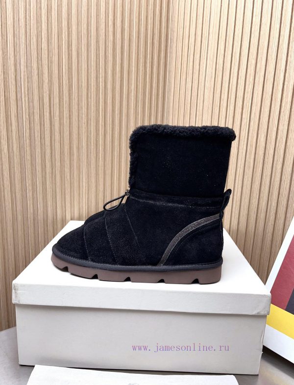 Top tierBrunello Cucinelli 24ss Winter New Snow Boots Lamb Bun BootsBC has the authentic Ita3601esul