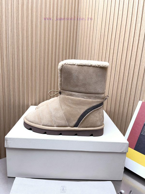 Top tierBrunello Cucinelli 24ss Winter New Snow Boots Lamb Bun BootsBC has the authentic Itajdw6u4km