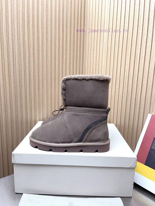 Top tierBrunello Cucinelli 24ss Winter New Snow Boots Lamb Bun BootsBC has the authentic Ita58n5vvzw