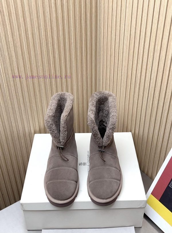 Top tierBrunello Cucinelli 24ss Winter New Snow Boots Lamb Bun BootsBC has the authentic Ita58n5vvzw - Image 3