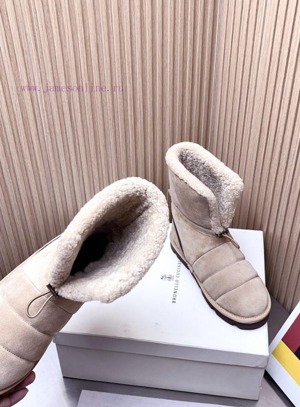 Top tierBrunello Cucinelli 24ss Winter New Snow Boots Lamb Bun BootsBC has the authentic Itajdw6u4km - Image 7