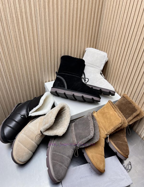 Top tierBrunello Cucinelli 24ss Winter New Snow Boots Lamb Bun BootsBC has the authentic Itajdw6u4km - Image 10