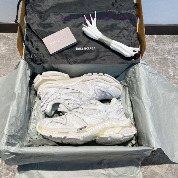 Top Balenciaga Balenciaga Runner round toe lace up thick soled low top white ️ The exterior oqoqsz9q