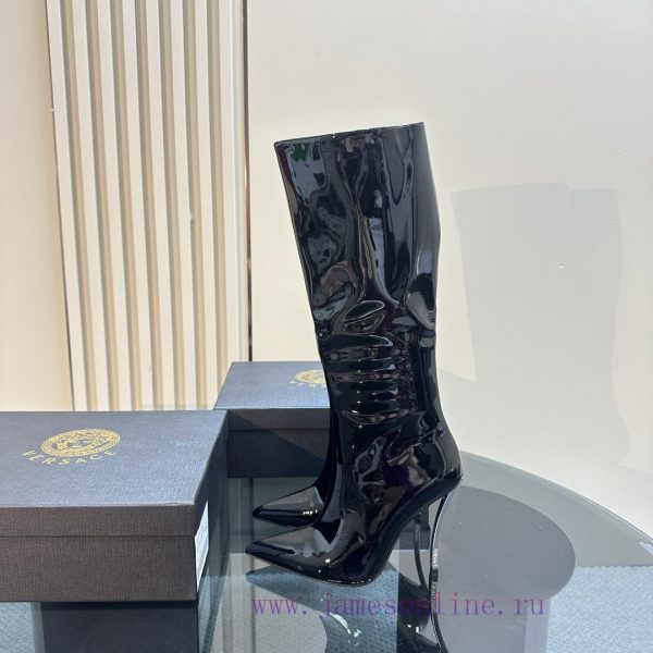 Versace 2024 Spring/Summer New Long BootsThe Milan runway features a minimalist and sleek deajoaf9jq