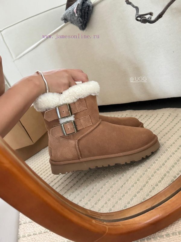 ?*g ₂₀₂₄ .  Curly double breasted snow bootsMilard Girl's Dream Boots~Handmade top layer of wvt30su8 - Image 3