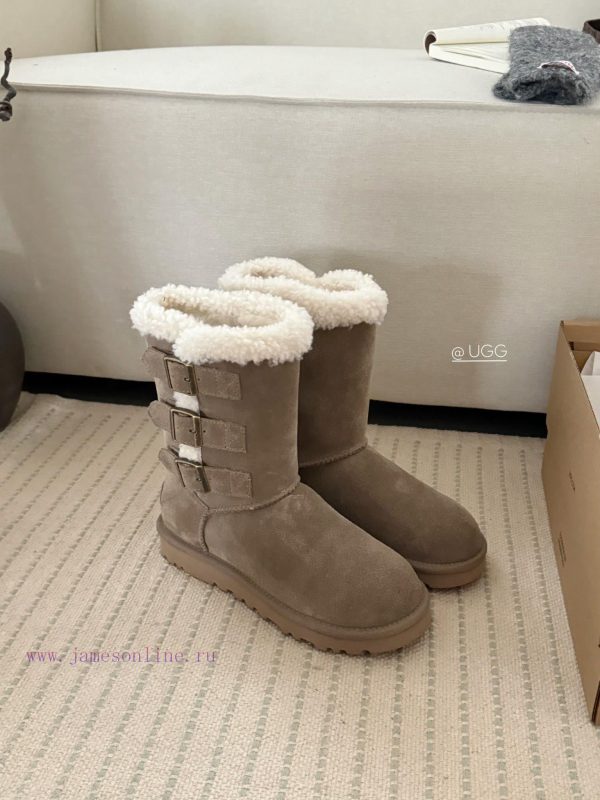 ?*g ₂₀₂₄ .  Curly three breasted snow bootsMilard Girl's Dream Boots~Handmade top layer of chehbwnzi