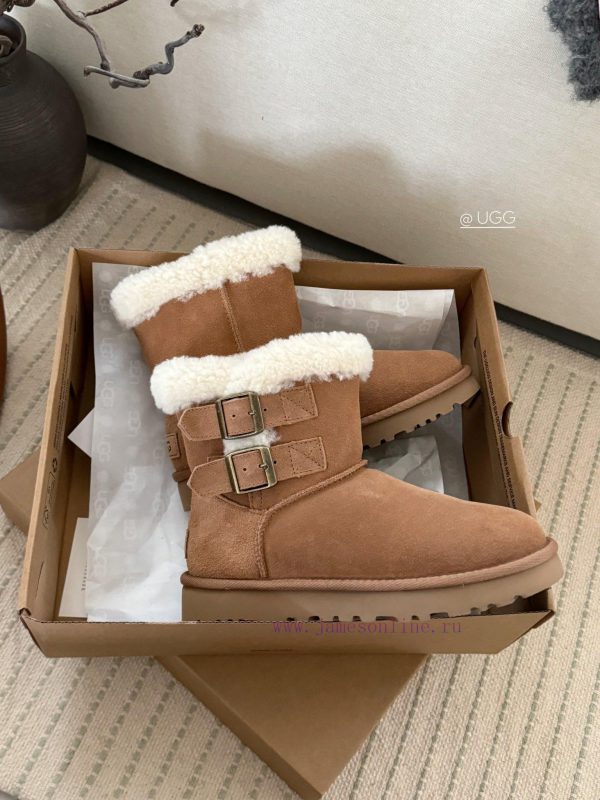 ?*g ₂₀₂₄ .  Curly double breasted snow bootsMilard Girl's Dream Boots~Handmade top layer of wvt30su8 - Image 4