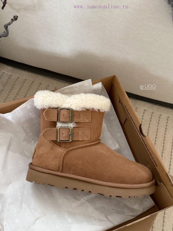 ?*g ₂₀₂₄ .  Curly double breasted snow bootsMilard Girl's Dream Boots~Handmade top layer of wvt30su8 - Image 7