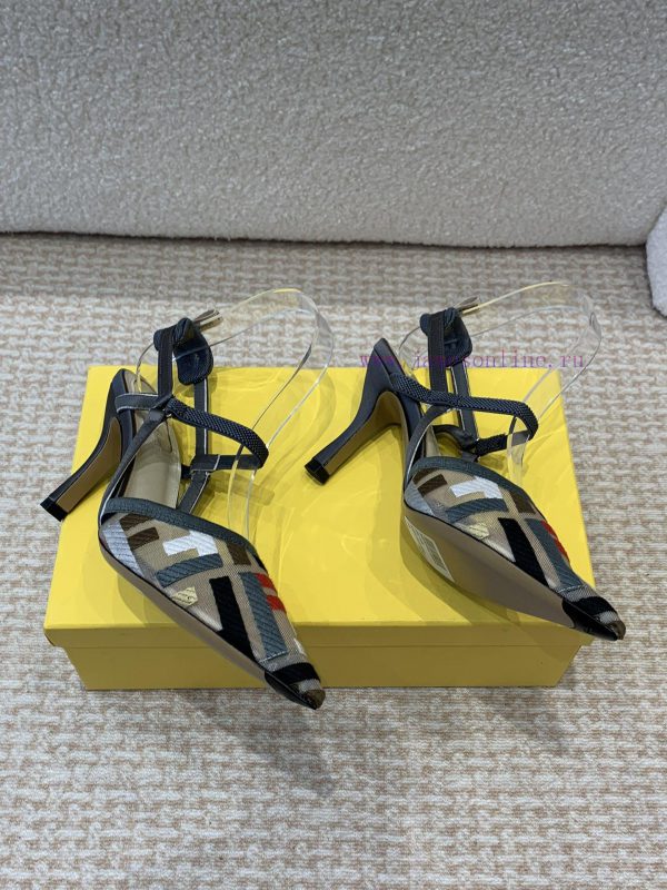 Fendi 24ss Fendi series double FF pointed high-heeled sandalsA must-have FF trailer every ye2orvgaia - Image 6