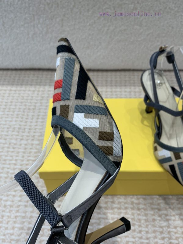 Fendi 24ss Fendi series double FF pointed high-heeled sandalsA must-have FF trailer every ye2orvgaia - Image 7