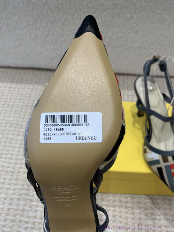 Fendi 24ss Fendi series double FF pointed high-heeled sandalsA must-have FF trailer every ye2orvgaia - Image 10