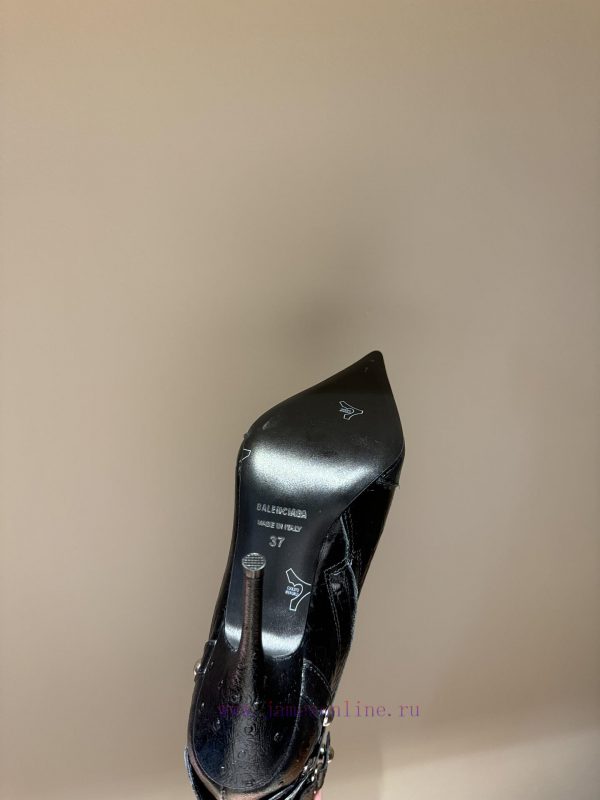 2024 Balenciaga Long Boots Metal LE Cagloe Motorcycle BootsBalenciaga Liuding pointed side r220fgdl - Image 9