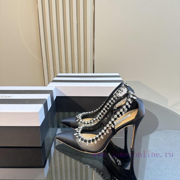 Aquazzura | Golden Pineapple New Product Crystal Diamond Single Shoes_______________________119bvvgb