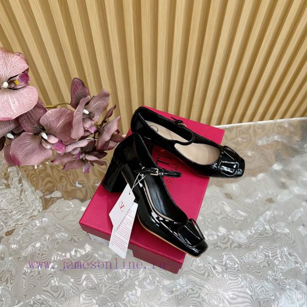 -- New Warren——————2024 Top Quality Valentino Coarse Heel Mary Jane Single Shoes with Exquisx9t0cimd - Image 3