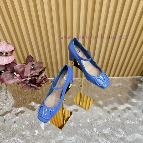 -- New Warren——————2024 Top Quality Valentino Coarse Heel Mary Jane Single Shoes with Exquislmvyop10 - Image 5