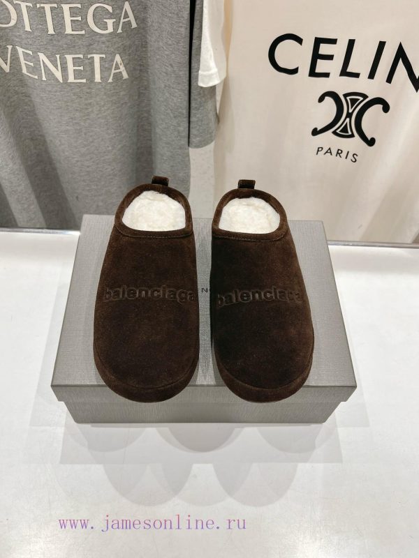BALENCIAGA * Balenciaga 24ss Autumn/Winter New Wool Slippers Snow BootsOne of the must-have en6ampj3