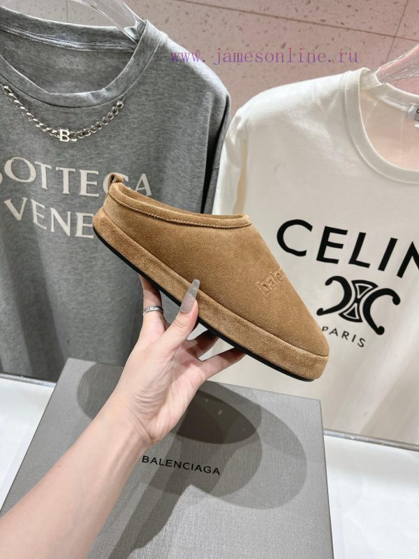 BALENCIAGA * Balenciaga 24ss Autumn/Winter New Wool Slippers Snow BootsOne of the must-have qptnae4t - Image 5