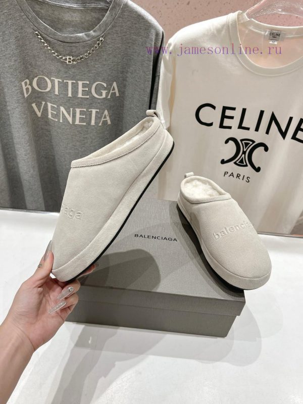 BALENCIAGA * Balenciaga 24ss Autumn/Winter New Wool Slippers Snow BootsOne of the must-have z6z1o5v2 - Image 6