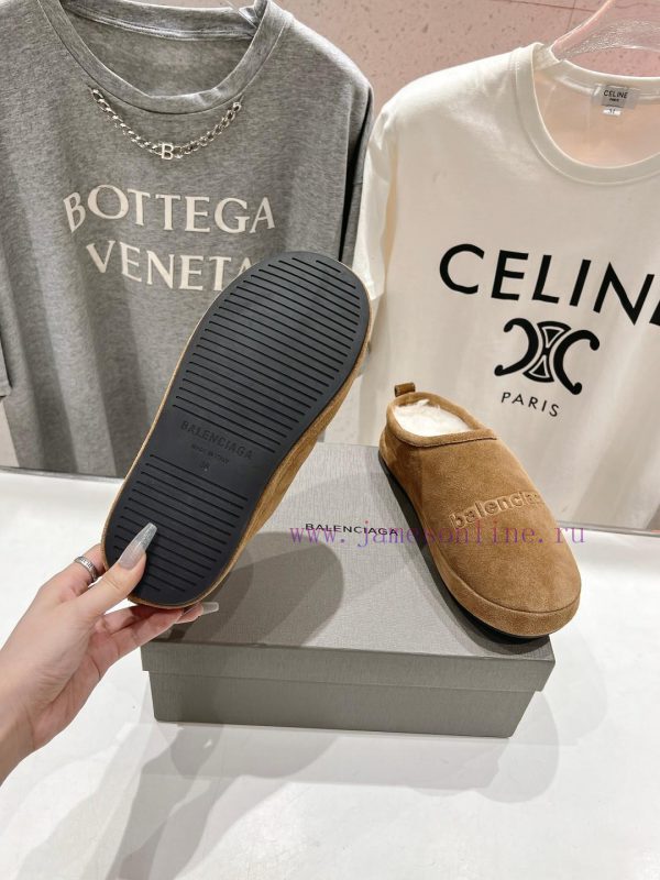 BALENCIAGA * Balenciaga 24ss Autumn/Winter New Wool Slippers Snow BootsOne of the must-have qptnae4t - Image 10