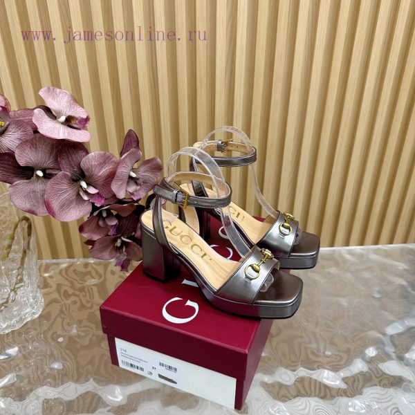 The new 2024 spring/summer GUCCI leopard print horsehair Gucci water platform coarse heel hojtd3zf2i