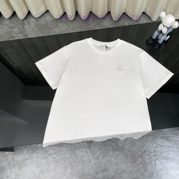 Dior's new classic chest logo embroidered short sleeved T-shirtStyle number 6328D5Fabric mad s5zx0s5d - Image 2