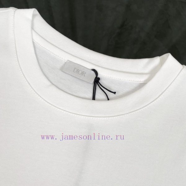 Dior's new classic chest logo embroidered short sleeved T-shirtStyle number 6328D5Fabric mad s5zx0s5d - Image 9