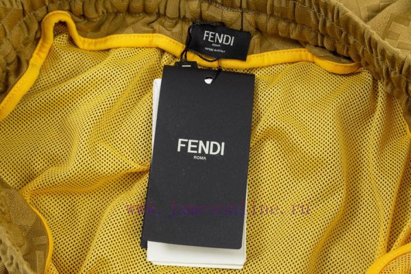 ️   FENDI Double FF Diamond Grid Jacquard Towel Pants Elastic2025SS new knitted shorts, cust vgskqeo2 - Image 9