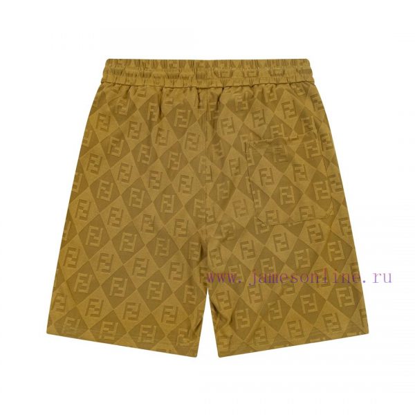️   FENDI Double FF Diamond Grid Jacquard Towel Pants Elastic2025SS new knitted shorts, cust vgskqeo2 - Image 10