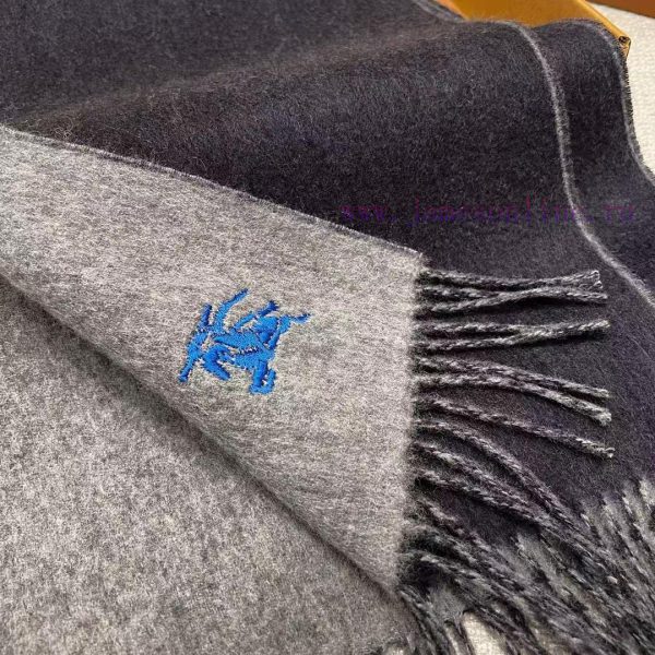 𝐁𝐔𝐑𝐁𝐄𝐑𝐑𝐘 Double sided solid color embroidered long scarf official website synchronized new ️jepk0tth - Image 5