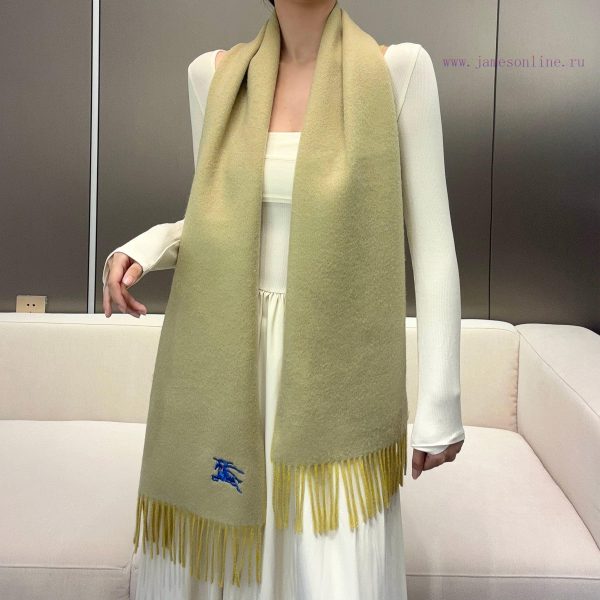 𝐁𝐔𝐑𝐁𝐄𝐑𝐑𝐘 Double sided solid color embroidered long scarf official website synchronized new ️ismyh73f