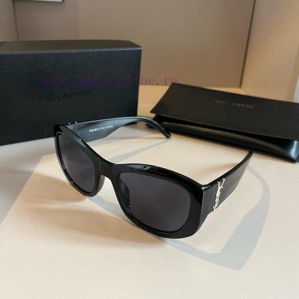 Zhou Yangqing's YSL Black Super SunglassesMetal YSL logo with nose pad,Black and gold are al9co0cmgr - Image 7