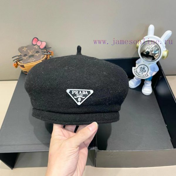 Prada autumn and winter 2024 new woolen warm beret children's Korean version internet celebr1plvl3h5 - Image 7