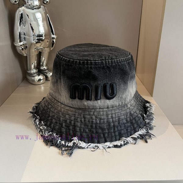 MiuMiu new denim fisherman hat, head circumference 57cmz1593hik