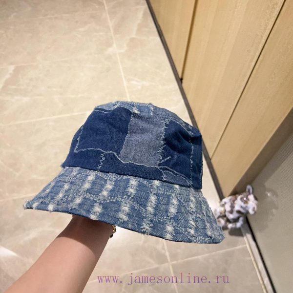 .   CELINE 2023 Autumn/Winter New Denim Vintage Fisherman's Hat, Foldable Sunshade and Easy gesc4bsh - Image 6