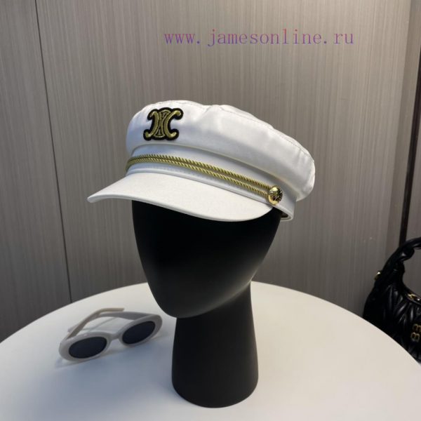 CELINE's new military hat for autumn and winter 2024 is very versatile, with a headband effer18nb254 - Image 2