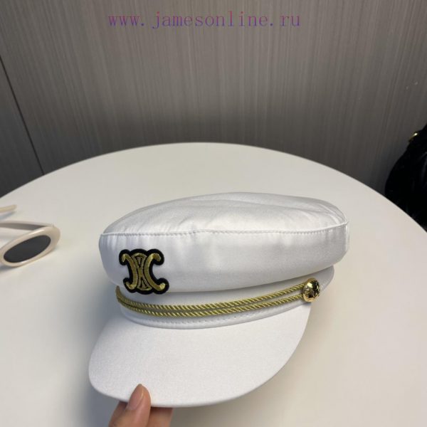CELINE's new military hat for autumn and winter 2024 is very versatile, with a headband effer18nb254 - Image 3