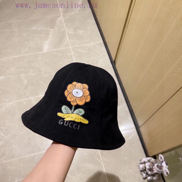.   Gucci 2024 new round top floral popular fisherman hat, small bucket hat is super easy totcou69la