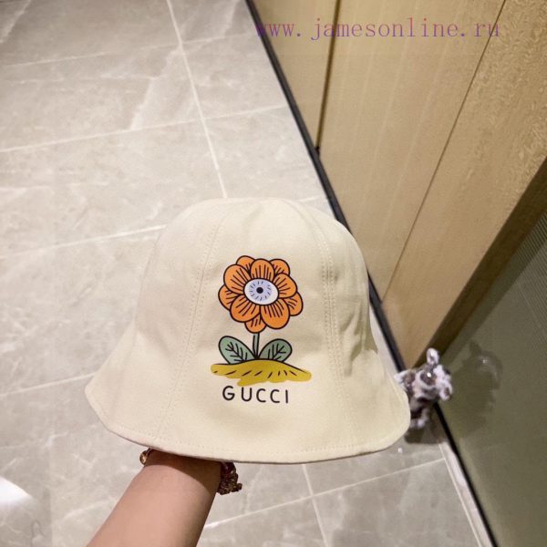.   Gucci 2024 new round top floral popular fisherman hat, small bucket hat is super easy tokwrrgp1p