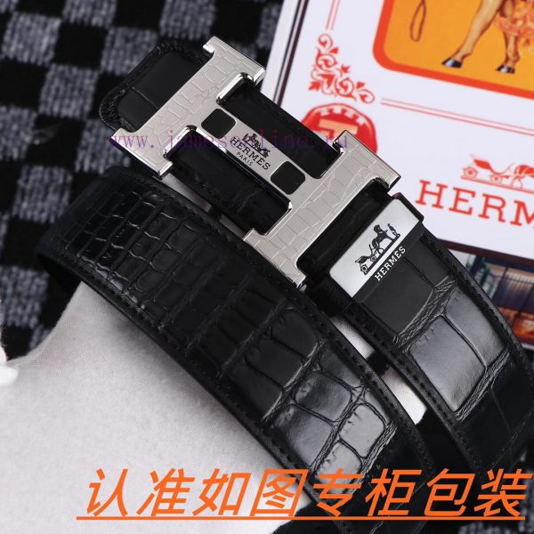 Men's belt HermesMen's leather belt is made of 100% head layer cowhide, ensuring that the 24 zm4m1z54 - Image 4