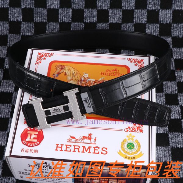 Men's belt HermesMen's leather belt is made of 100% head layer cowhide, ensuring that the 24 zm4m1z54 - Image 6