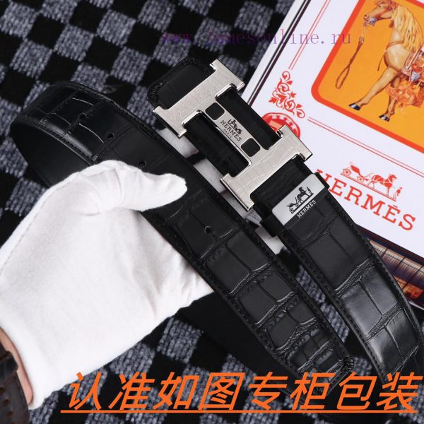 Men's belt HermesMen's leather belt is made of 100% head layer cowhide, ensuring that the 24 zm4m1z54 - Image 8
