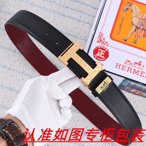 Hermes ️The material is made of 100% top layer cowhide, ensuring that 24k pure steel buckles 741js6ln - Image 6