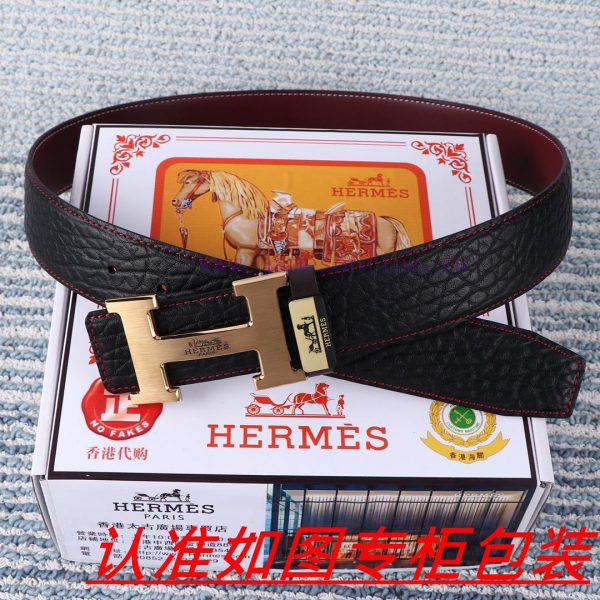 Men's belt HermesMen's leather belt is made of 100% head layer cowhide, ensuring that the 24 ghok9c0s - Image 3