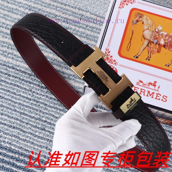 Men's belt HermesMen's leather belt is made of 100% head layer cowhide, ensuring that the 24 ghok9c0s - Image 5