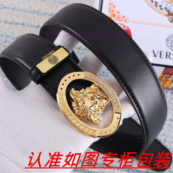 Versace Belt ️ BeltThe material is made of 100% top layer cowhide, ensuring that 24k pure st o54hqmm6 - Image 4