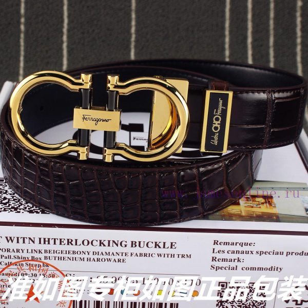 Ferragami crocodile patternComes with a punch as a giftThe material is made of 100% top laye 7q719dpw