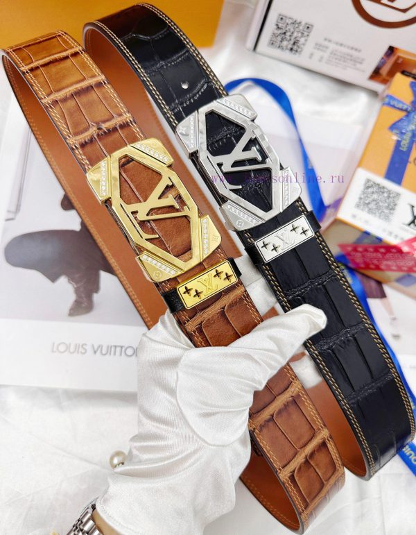 Belt LV Louis Vuitton replicaThe waistband is made of 100% cowhide, ensuring genuine leather v4m8t85g