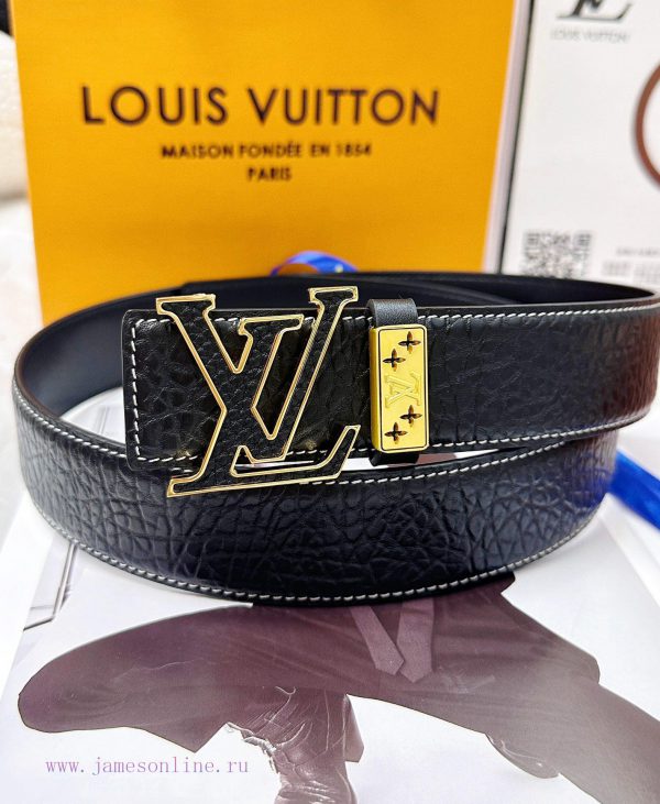Belt LV Louis Vuitton's top tier replicaThe belt is made of 100% imported original cowhide, u2lo0br9 - Image 6