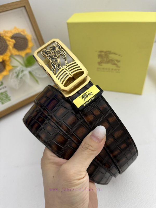 Burberry automatic beltMaterial: Leather Belt with 100% Head Layer. The leather belt is guar 7cvt76r6